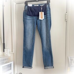 NWT Seraphine Dark Blue Slim Leg Maternity Jeans